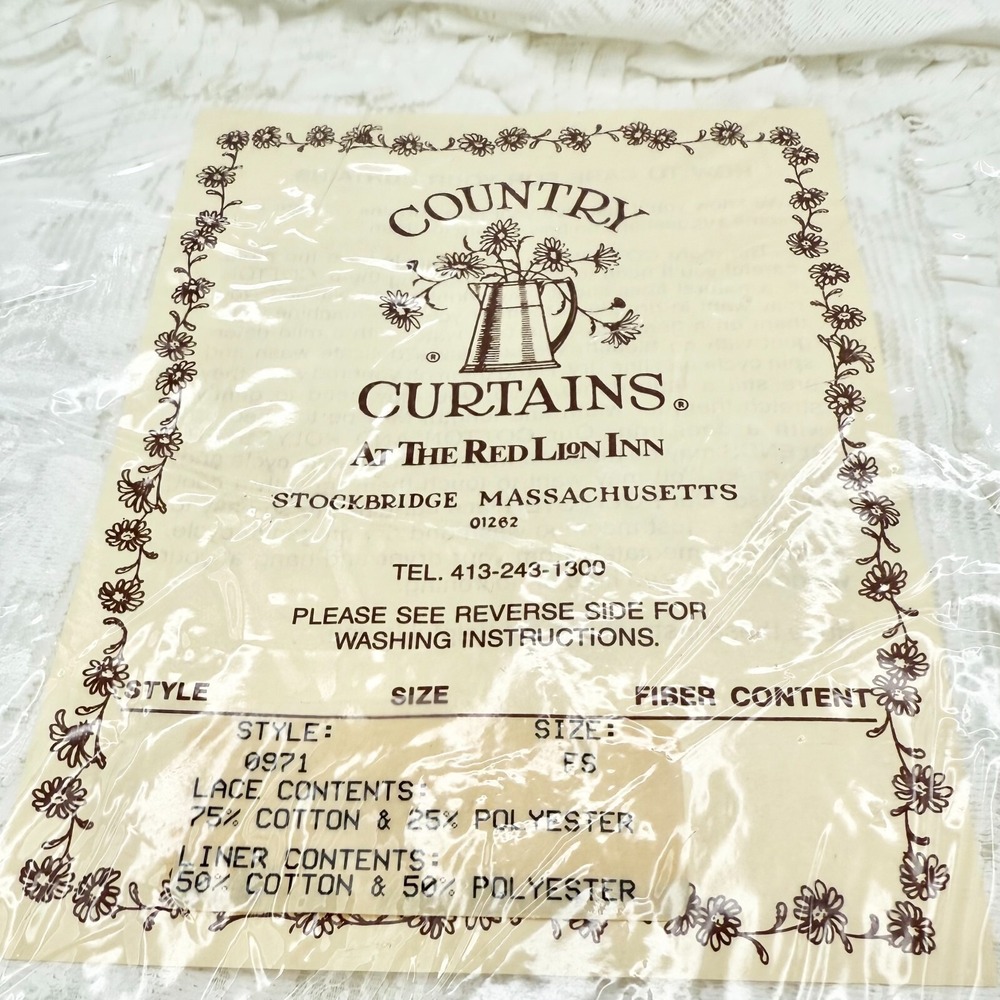 Country Curtains Ivory Lace Standard Pillow Sham ~ Red Lion Inn *New, Vintage
